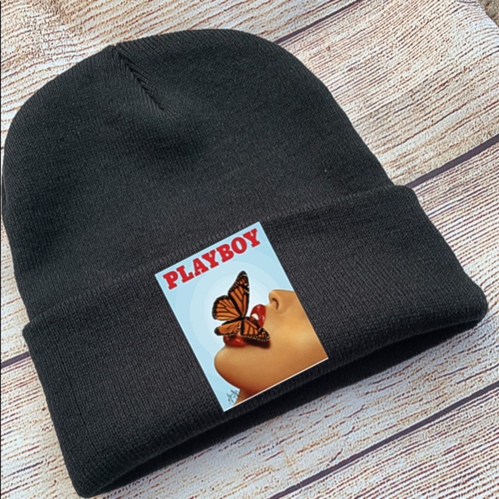 Blue Playboy Beanie